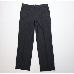 Vtg 70s Streetwear Mens 34x32 Wool Blend Knit Flared Wide Leg Chino Pants USA